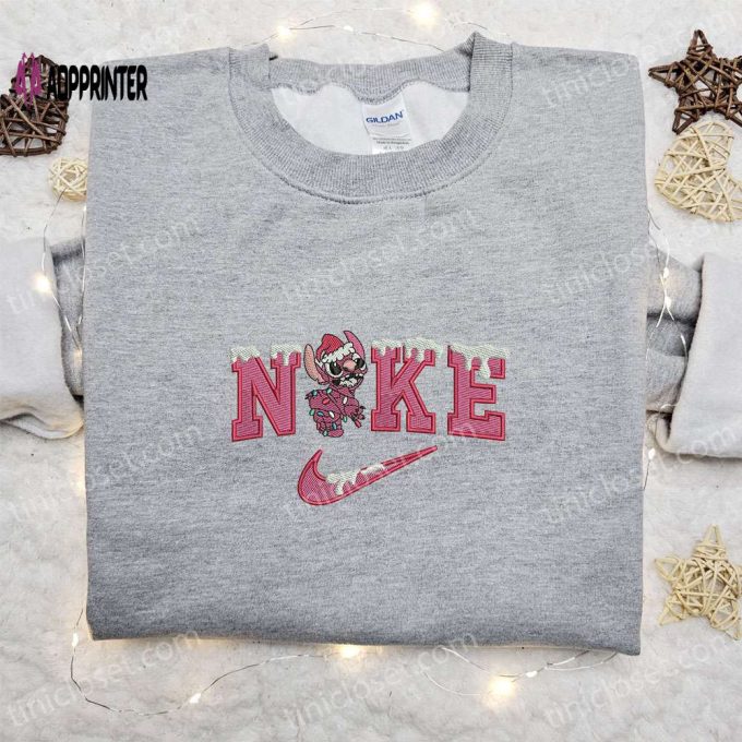 Nike x Pink Stitch Xmas Snow Embroidered Shirt & Disney Characters Hoodie: Unique Christmas Gift Ideas