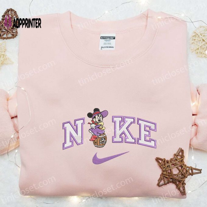 Nike x Pirate Cruise Minnie Embroidered Shirt – Custom Disney Characters Tee