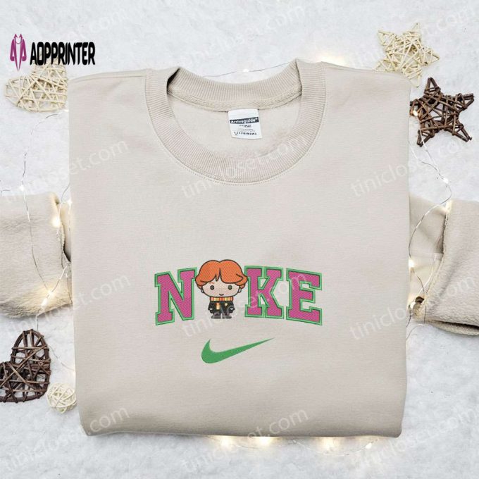 Magical Nike x Ron Weasley T-shirt & Harry Potter Sweatshirts: Embroidered Movie Inspired Apparel