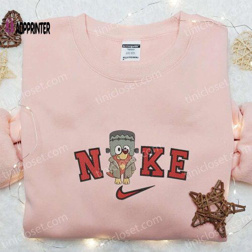 Nike x Rusty Bluey Halloween Embroidered Hoodie & T-shirt: Cute Nike Inspired Sweatshirt