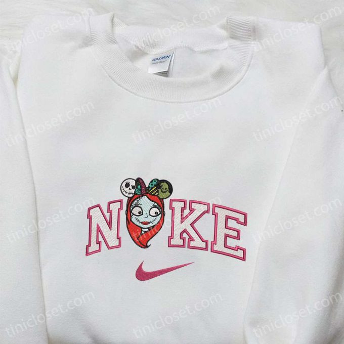 Nike x Sally Embroidered Sweatshirt: Nightmare Before Christmas Shirt Best Halloween Gift