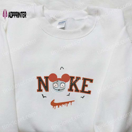 Nike x Sally Mickey Head Embroidered Shirt Nightmare Before Christmas Characters T-shirt Nike Inspired Sweatshirt