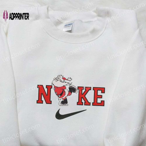 Nike x Snoopy Christmas Santa Claus Embroidered Sweatshirt T-Shirt & Hoodie: Cartoon Inspired Collection