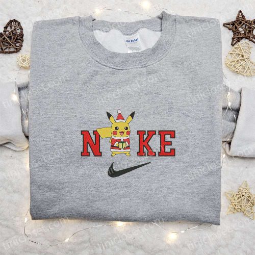 Exclusive Nike x Santa Pikachu & Anime Embroidered Shirts Pokemon Hoodie