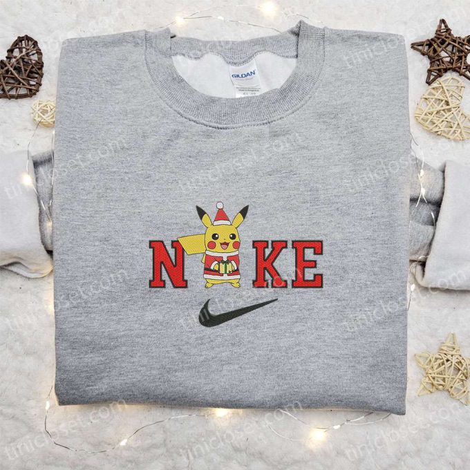 Exclusive Nike x Santa Pikachu & Anime Embroidered Shirts Pokemon Hoodie