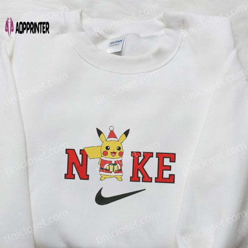 Exclusive Nike x Santa Pikachu & Anime Embroidered Shirts Pokemon Hoodie