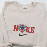 Nike x Santa Stitch Christmas Wreath Embroidered Sweatshirt: Best Gift Idea Nike Inspired