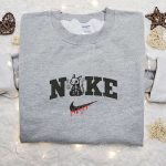 Nike x Skeleton Cat Embroidered Shirt: Best Halloween Gift for Nike Fans