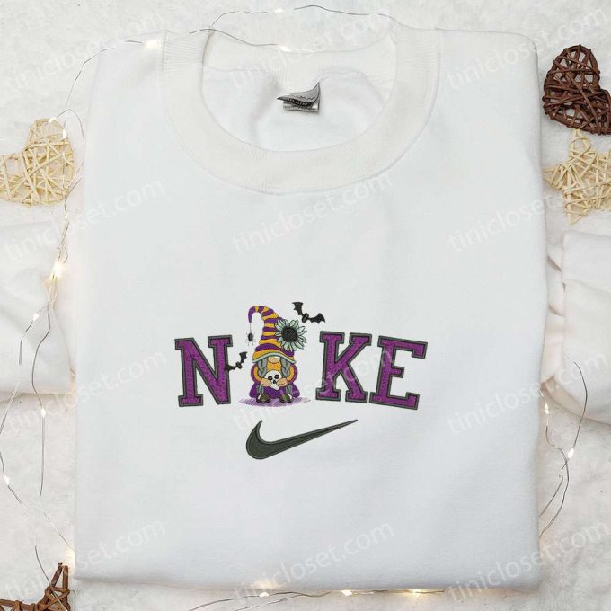 Nike x Skull Gnome Bats Halloween Embroidered Shirt – Amazing Nike Inspired Halloween Tee