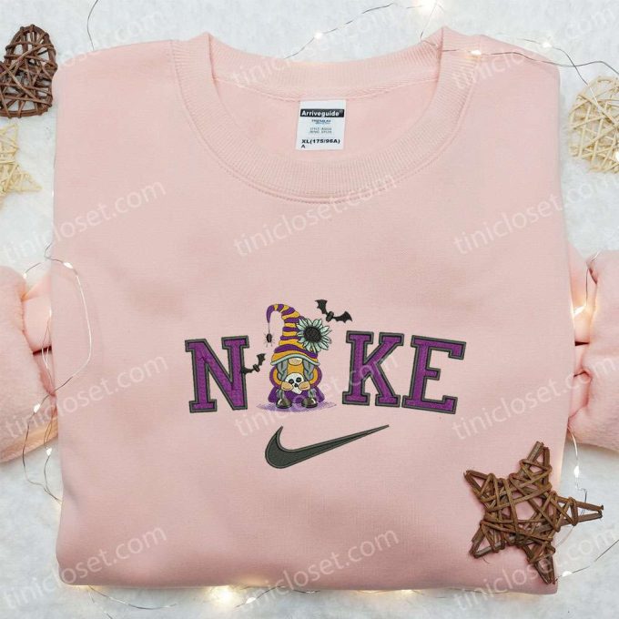 Nike x Skull Gnome Bats Halloween Embroidered Shirt – Amazing Nike Inspired Halloween Tee