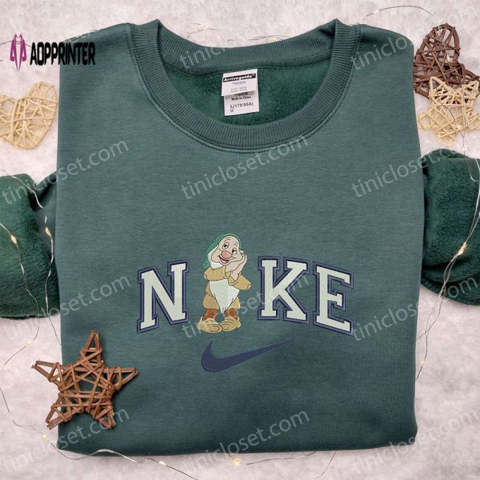 Nike x Sleepy Dwarf Embroidered Shirt – Snow White Disney Characters – Nike Inspired