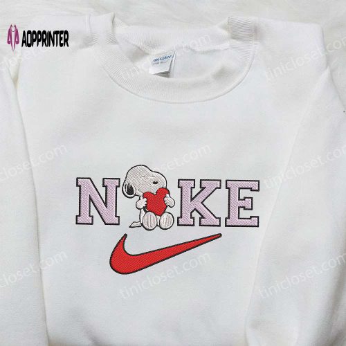 Nike x Snoopy Heart Sweatshirt: Peanuts Cartoon & Inspired Embroidered Shirt