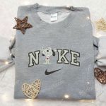 Nike x Snoopy Smile Embroidered Sweatshirt: Peanuts Cartoon Shirt Nike Inspired – Shop Now!