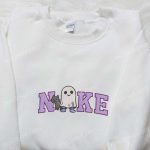 Nike x Spooky Ghost Halloween Cat Embroidered Shirt: Amazing Nike Inspired Halloween Tee