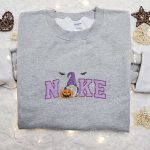 Nike x Spooky Gnome Halloween Pumpkin Embroidered Shirt – Unique & Stylish Halloween Tee