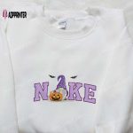 Nike x Spooky Gnome Halloween Pumpkin Embroidered Shirt – Unique & Stylish Halloween Tee