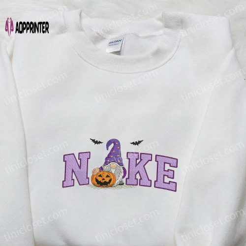 Nike x Skull Gnome Bats Halloween Embroidered Shirt – Amazing Nike Inspired Halloween Tee