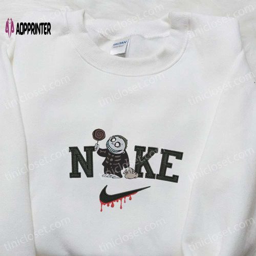 Nike x Spooky Shock Embroidered Shirt Nightmare Before Christmas Characters T-shirt Nike Inspired Sweatshirt