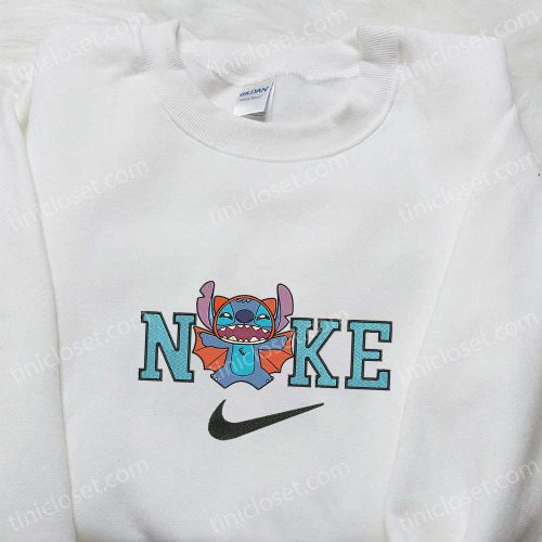 Nike x Stitch Bat Halloween Embroidered Shirt – Cute and Inspired Nike Shirt