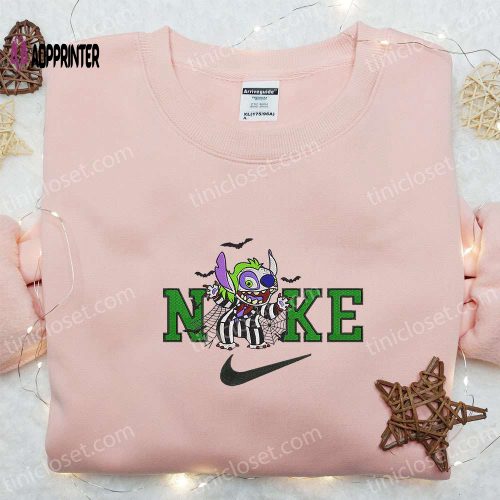 Nike x Stitch Bat Halloween Embroidered Shirt – Cute and Inspired Nike Shirt