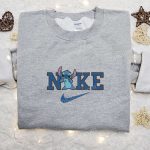 Nike x Stitch Embroidered Sweatshirt: Lilo and Stitch Hoodie Perfect Birthday Gift