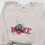 Nike x Stitch Ghostface Calling Embroidered Shirt – Funny Halloween Inspired Tee