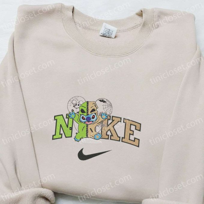 Nike x Stitch Oogie Boogie Disney Embroidered Shirt: Best Family Gift Nike Inspired