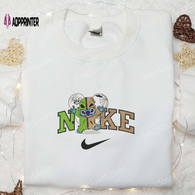 Nike x Stitch Oogie Boogie Disney Embroidered Shirt: Best Family Gift Nike Inspired