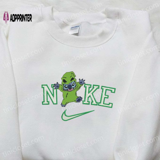 Nike x Stitch Oogie Boogie Embroidered Sweatshirt Halloween Disney T-shirt Custom Nike Hoodie