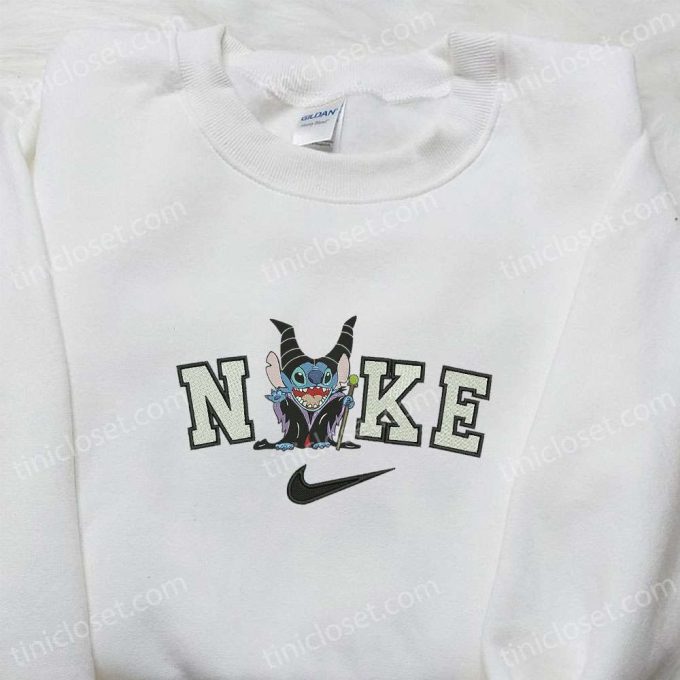 Nike x Stitch Witch Embroidered Sweatshirt & T-shirt: Halloween Disney & Custom Hoodie