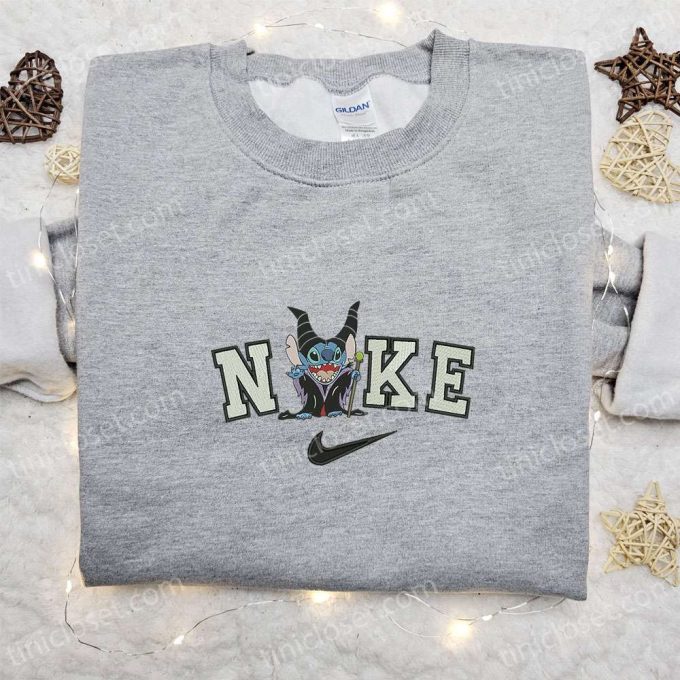 Nike x Stitch Witch Embroidered Sweatshirt & T-shirt: Halloween Disney & Custom Hoodie