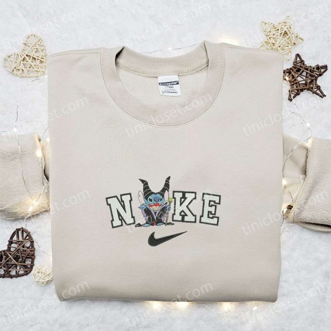 Nike x Stitch Witch Embroidered Sweatshirt & T-shirt: Halloween Disney & Custom Hoodie