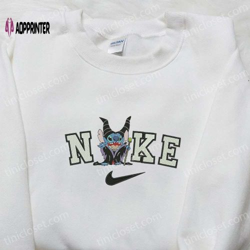 Nike x Stitch Witch Embroidered Sweatshirt & T-shirt: Halloween Disney & Custom Hoodie