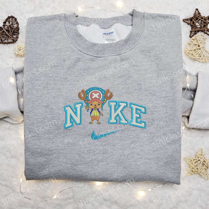 Nike x Tony Chopper Anime Embroidered Sweatshirt: Best Nike Inspired Hoodie for Birthday Gifts