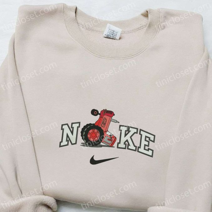 Disney Pixar Cars Nike x Tractors Embroidered Sweatshirt & Shirt: Cartoon Inspired Apparel