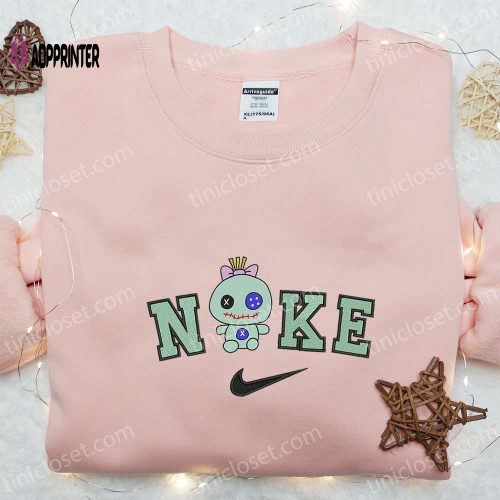 Nike x Wednesday Embroidered Sweatshirt: Cool Halloween Hoodie – Best Gift for Halloween Lovers