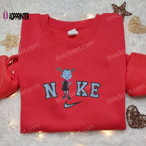 Nike x Wednesday Embroidered Sweatshirt: Cool Halloween Hoodie – Best Gift for Halloween Lovers