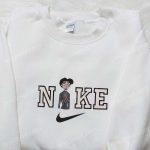 Nike x Victor Van Dort Embroidered Sweatshirt: Corpse Bride Horror Movie Shirt Best Halloween Gift