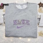 Nike x Violet Cow Embroidered Sweatshirt: Animal Embroidered Shirt Perfect Gift for All Occasions