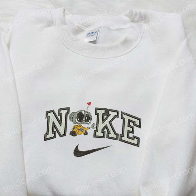 Nike x Wall-E Cartoon Embroidered Sweatshirt – Disney Characters Hoodie for Best Birthday Gift Ideas