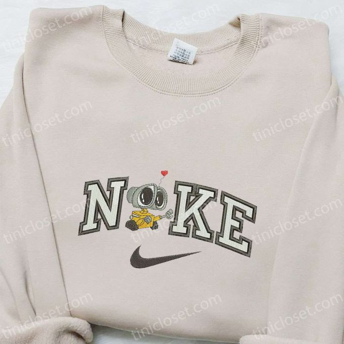 Nike x Wall-E Cartoon Embroidered Sweatshirt – Disney Characters Hoodie for Best Birthday Gift Ideas