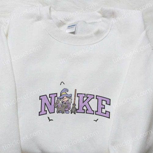 Nike x Witch Gnome Bats Halloween Embroidered Shirt – Cute & Inspired Halloween Tee