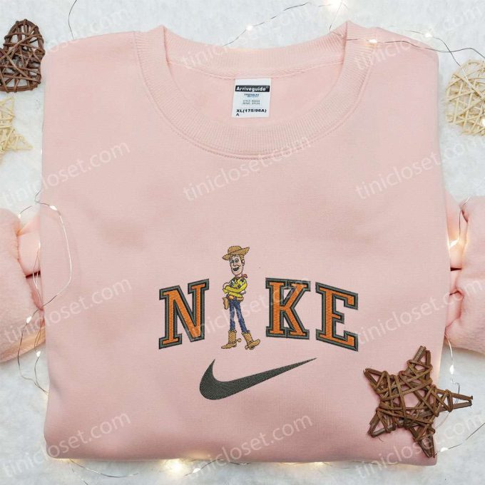 Nike x Woody Embroidered Sweatshirt – Disney Characters Hoodie: Perfect Birthday Gift for Family