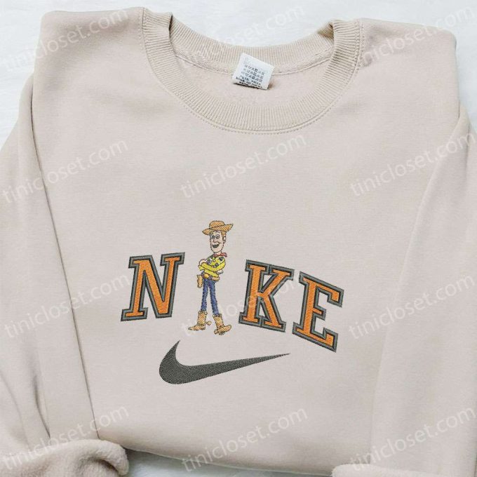 Nike x Woody Embroidered Sweatshirt – Disney Characters Hoodie: Perfect Birthday Gift for Family