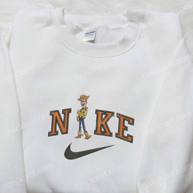 Nike x Woody Embroidered Sweatshirt – Disney Characters Hoodie: Perfect Birthday Gift for Family