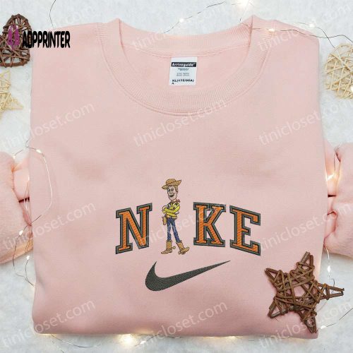 Nike x Woody Embroidered Sweatshirt – Disney Characters Hoodie: Perfect Birthday Gift for Family