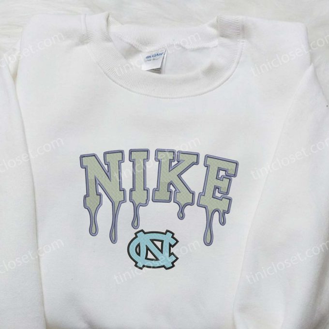 North Carolina Nike Embroidered Shirt: Custom Map Design for a Unique Style