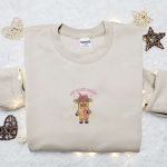 Boujee Highland Cow Embroidered Shirt & Hoodie: Perfect Gift for Animal Lovers!