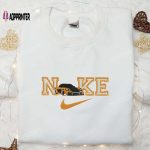 Orange Sport Car x Nike Embroidered Shirt & Hoodie: Unique Nike Inspired Gift Idea Perfect for Transportation Lovers