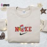 Get Festive with Papa Grumpy Smurf x Nike Christmas Embroidered Sweatshirt: Perfect Gift for Merry Christmas!